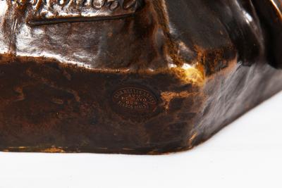 Rare French Bronze Sculpture Return of Prodigal Son by Ernest Dubois