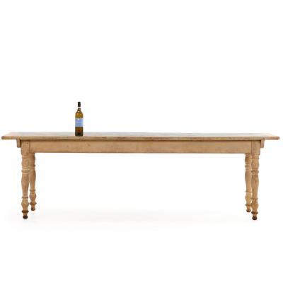 Rare French Painted Pine Farm Table 19th C 