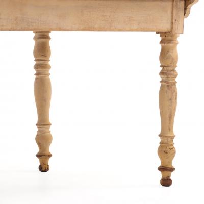 Rare French Painted Pine Farm Table 19th C 