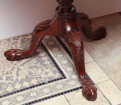 Rare George II Mahogany Tilt Top Wine Table