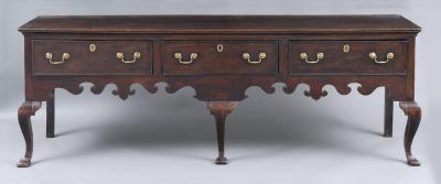 Rare George II Oak Dresser with Gothic Shaped Apron Circa 1730