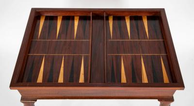 Rare George II Queen Anne Padouk Wood Game Tea Table