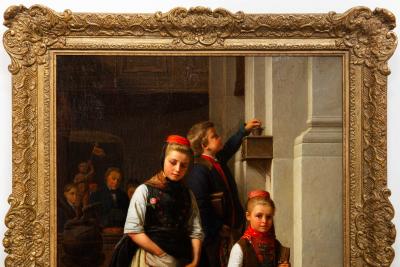 Rare German Antique Painting After Church by Karl Friedrich Boser circa 1860