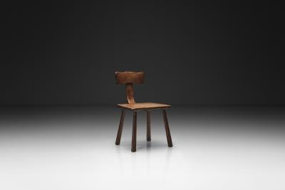 Rare Handcrafted Wooden Chair Europe Mid 20th Century