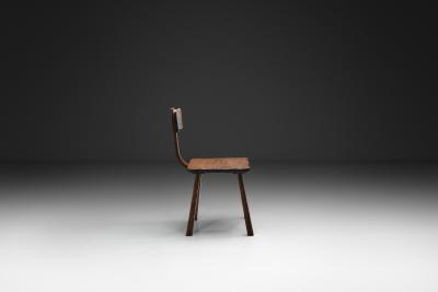 Rare Handcrafted Wooden Chair Europe Mid 20th Century