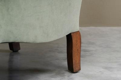 Rare Horrix Brothers Lounge Chair in Velvet The Netherlands Mid 19th Century