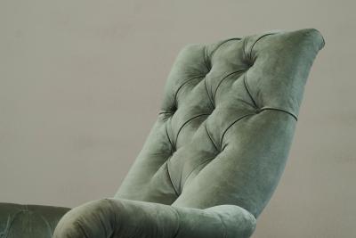 Rare Horrix Brothers Lounge Chair in Velvet The Netherlands Mid 19th Century
