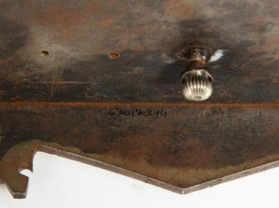 Rare Important Spanish Damascene Iron Steel Gold Inlaid Clock Eibar Spain