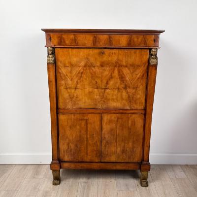 Rare Italian Empire Secretary Abattant Early 19th Century