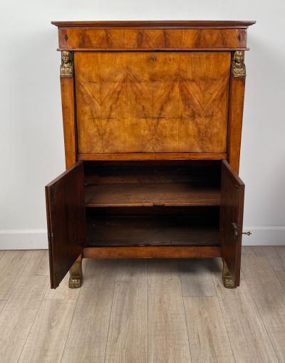 Rare Italian Empire Secretary Abattant Early 19th Century