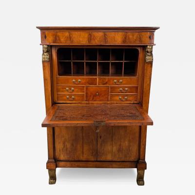 Rare Italian Empire Secretary Abattant Early 19th Century