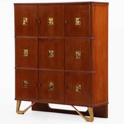 Rare Italian Mahogany Collectors Cabinet or Bar C 1945