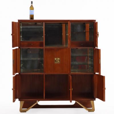 Rare Italian Mahogany Collectors Cabinet or Bar C 1945