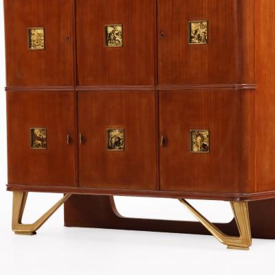 Rare Italian Mahogany Collectors Cabinet or Bar C 1945