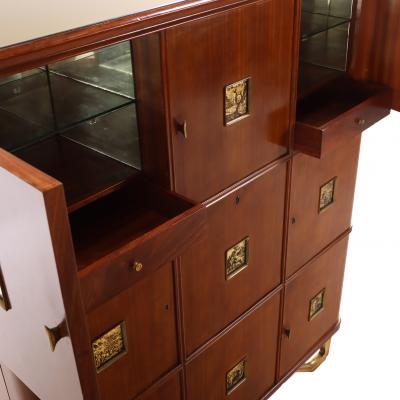Rare Italian Mahogany Collectors Cabinet or Bar C 1945