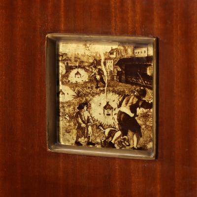 Rare Italian Mahogany Collectors Cabinet or Bar C 1945