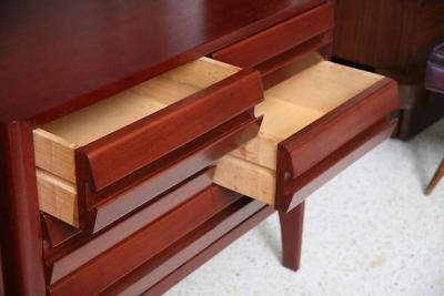 Rare Italian Modern Mahogany Tall Bookcase