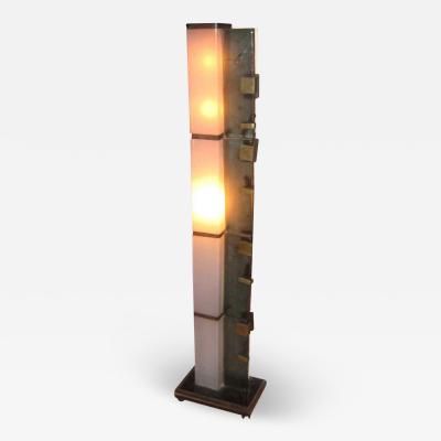 Rare Italian Murano Glass and Plexi Glass Light Sculpture or Floor Lamp