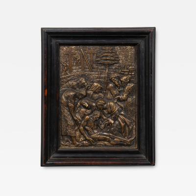 Rare Italian Renaissance 16th Century Bronze Plaque The Lamentation of Christ 