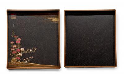 Rare Japanese Lacquer Writing Box Suzuribako Meiji Period
