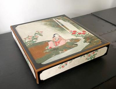 Rare Japanese Lacquer Writing Box Suzuribako Meiji Period