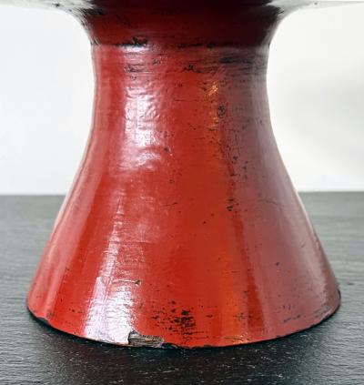 Rare Japanese Negoro Stem Dish Momoyama Edo Period