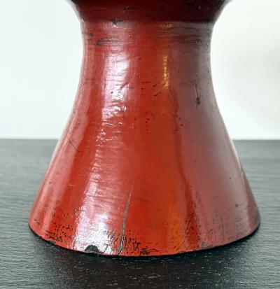 Rare Japanese Negoro Stem Dish Momoyama Edo Period