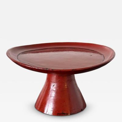 Rare Japanese Negoro Stem Dish Momoyama Edo Period