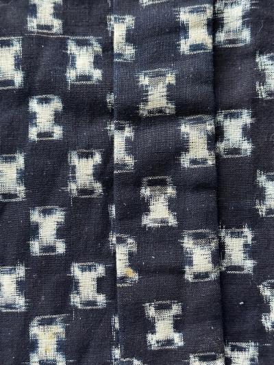 Rare Japanese Woven Ikat Child Kimono Nemaki