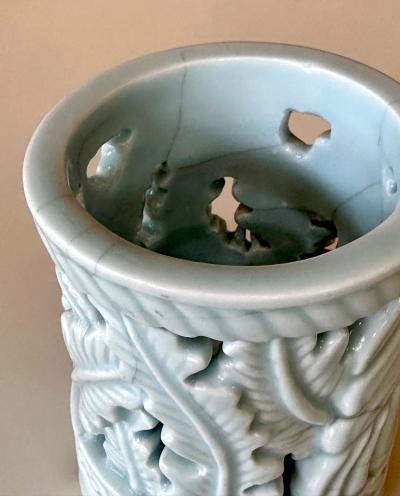 Rare Korean Ceramic Brush Holder Joseon Dynasty