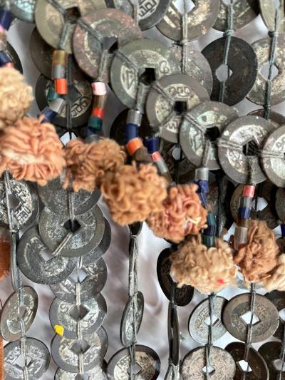 Rare Large Antique Balinese Temple Hanging Lamak Indonesia