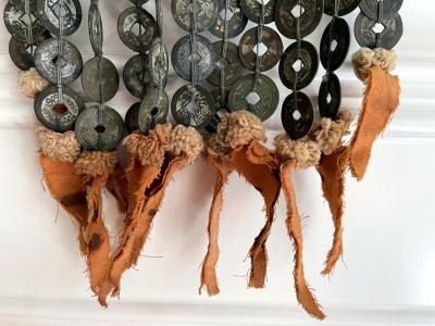 Rare Large Antique Balinese Temple Hanging Lamak Indonesia