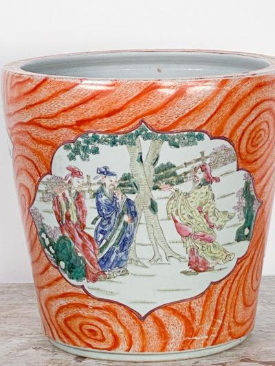 Rare Large Chinese Porcelain Cache Pot without stand circa 1910