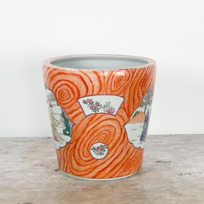 Rare Large Chinese Porcelain Cache Pot without stand circa 1910