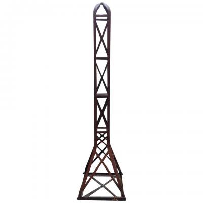 Rare Large French Early Modern Iron Sculpture Eiffel Tower Obelisk 1920