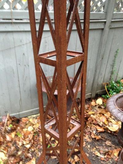 Rare Large French Early Modern Iron Sculpture Eiffel Tower Obelisk 1920