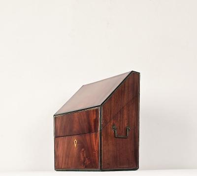 Rare Large Mahogany Cutlery Box England circa 1880
