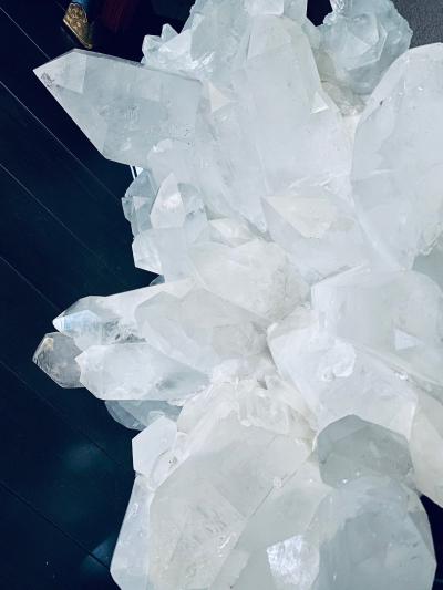 Rare Large Natural Rock Crystal Quartz Cluster