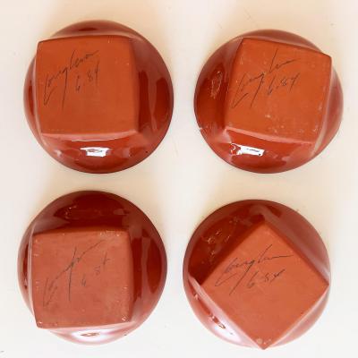 Rare Loughran Unique Individual Ceramic Abstract Dinner Set for 4