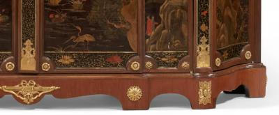 Rare Louis XV Ormolu Mounted Tulipwood and Chinese Lacquer Cabinet