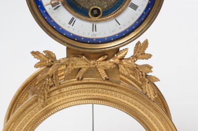 Rare Louis XVI Period Enamel and Gilt Bronze Clock