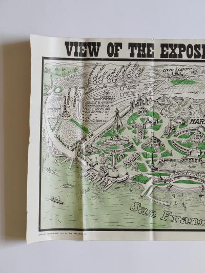 Rare Map San Francisco World s Fair Exposition Site 1911 The Owl Drug Co 