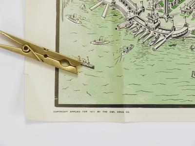 Rare Map San Francisco World s Fair Exposition Site 1911 The Owl Drug Co 