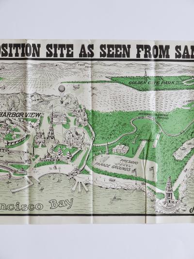 Rare Map San Francisco World s Fair Exposition Site 1911 The Owl Drug Co 