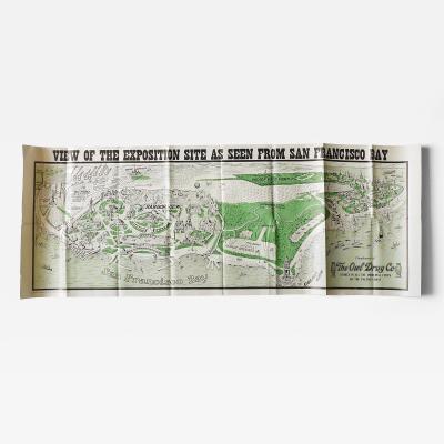 Rare Map San Francisco World s Fair Exposition Site 1911 The Owl Drug Co 