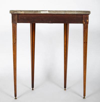 Rare Marble Top Dutch Demilune Classic Console with Chinoiserie Apron