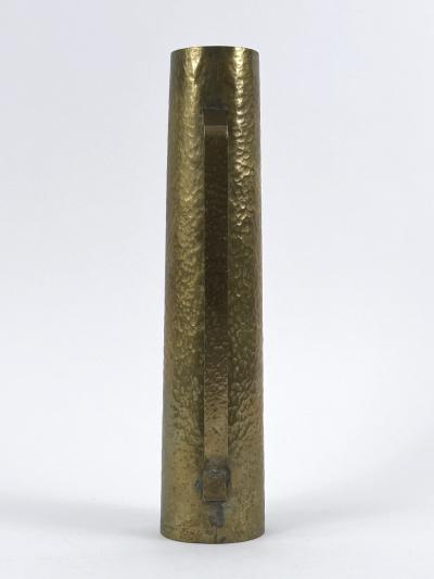 Rare Mid Century Hammered Brass Tall Grip Vase or Watering Can Germany 1960s