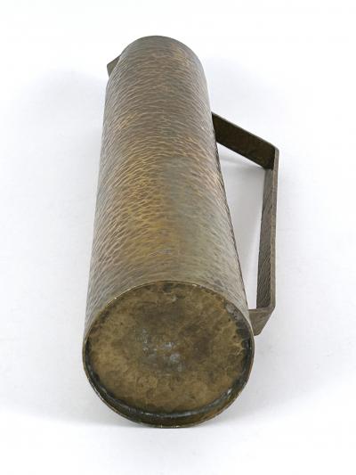 Rare Mid Century Hammered Brass Tall Grip Vase or Watering Can Germany 1960s