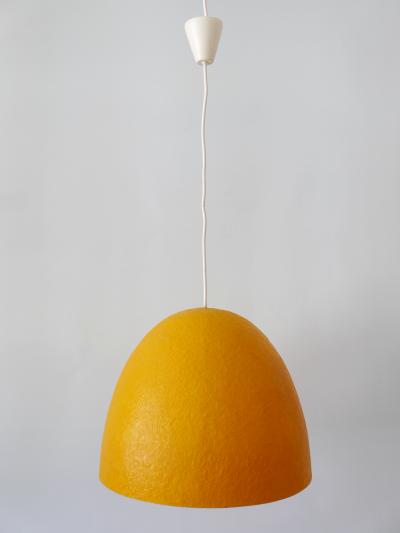 Rare Mid Century Modern Fiberglass Pendant Lamp or Hanging Light Germany 1970s