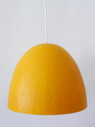 Rare Mid Century Modern Fiberglass Pendant Lamp or Hanging Light Germany 1970s